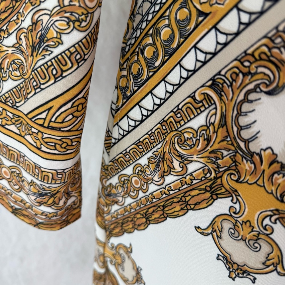 Hale Bob Tunic Beaded Dress Women’s Size Large Gold Pockets NWT - Picture 5 of 9